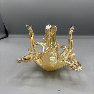 Art glass center piece bowl blown glass