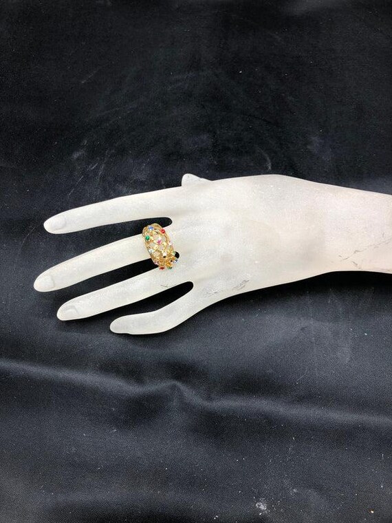 Multi Color Rhinestone Ring - image 3