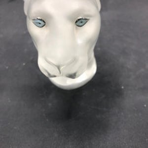 Saint Louis Crystal leopard Signed paperweight