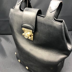 Salvatore Ferragamo Black Bag Leather Gancini