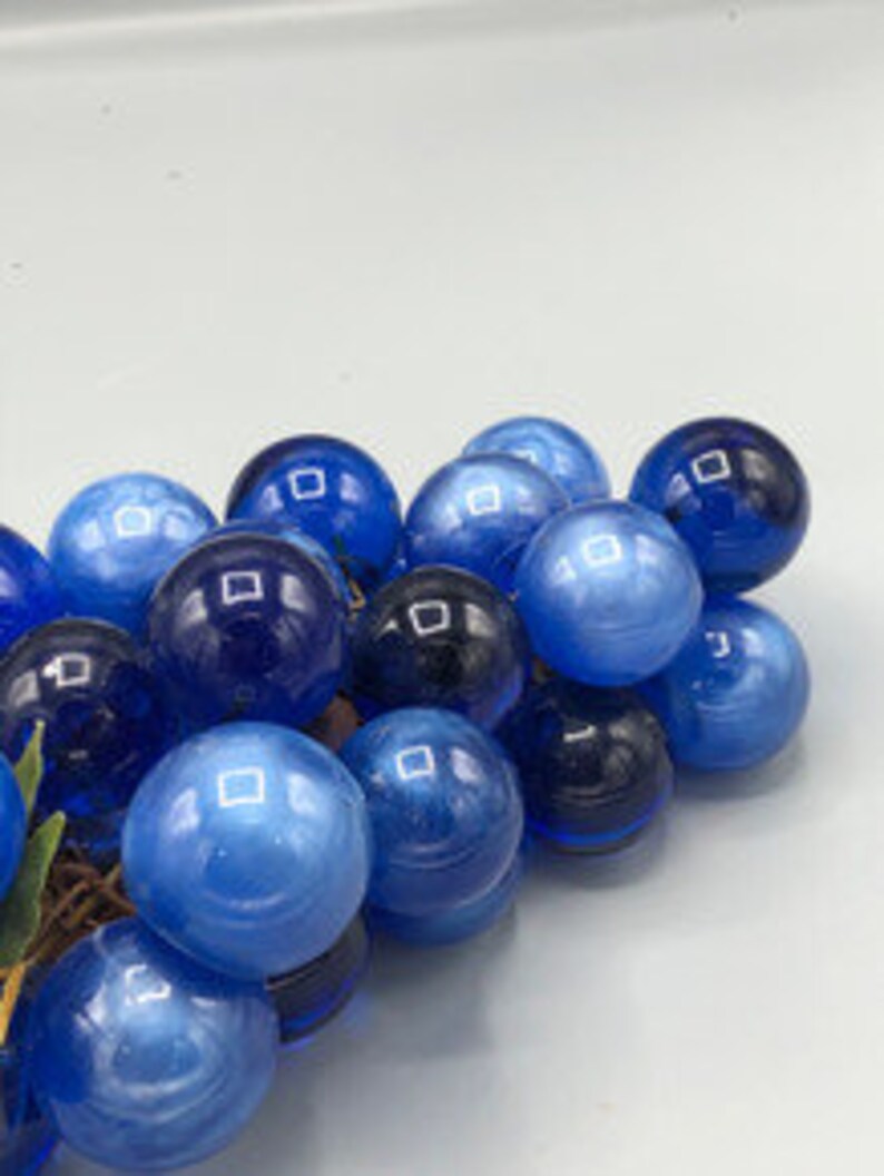 Blue Lucite Grapes Etsy