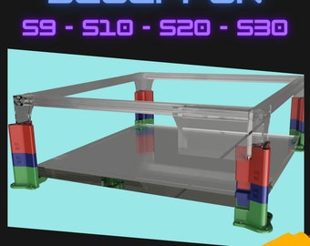 新しいデザイン - Sculpfun S9 S10 S20 S30 (Pro & Ultra) ダイオード レーザーの高さ調整/増加 - STL ファイル 3D プリント (abs、petg、pla、asa ...)