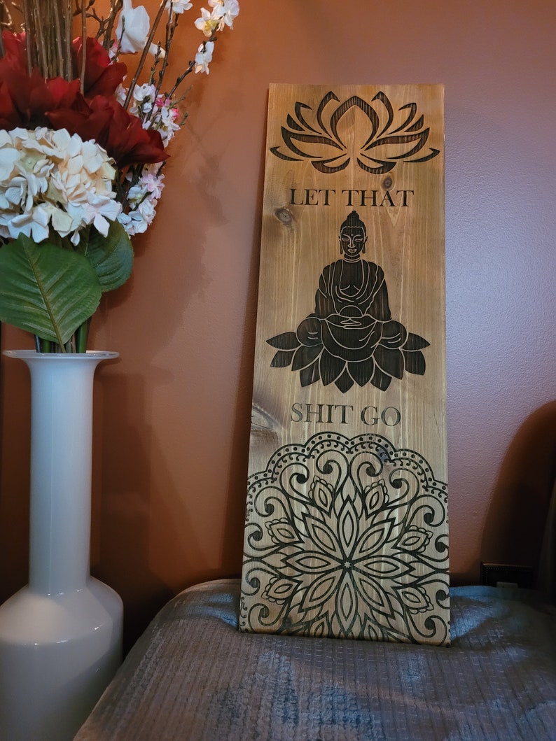 Zen Led Signs Let It Go Zen Meditation Indoor Sign - Etsy Australia