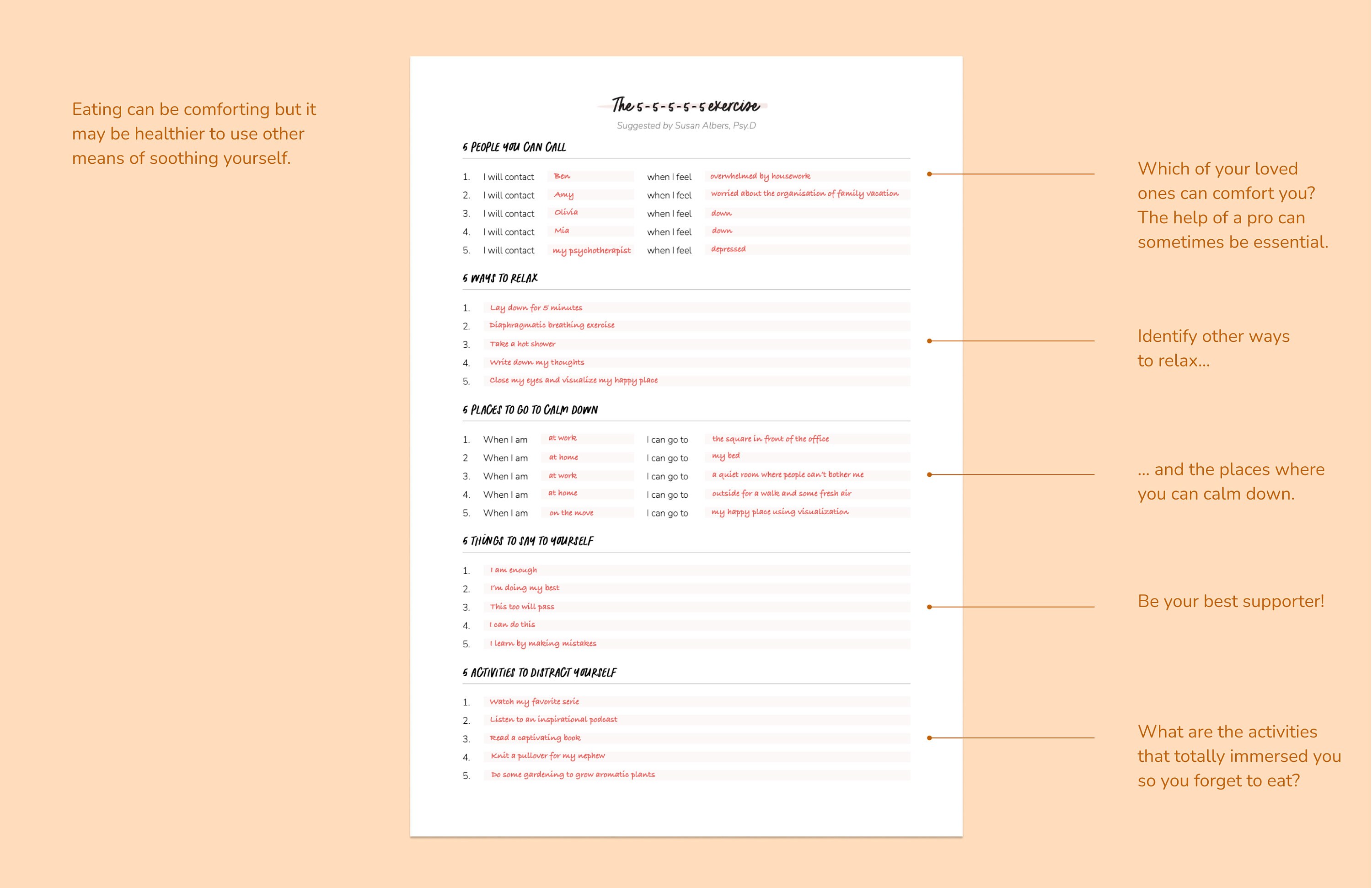 Meal Planner Printable, Weekly Meal Planner Template, Mindful Eating