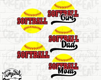 Softball Mom SVG, Softball SVG