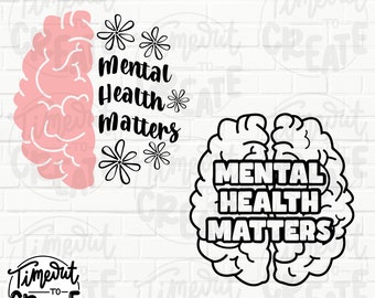 Brain SVG, Mental Health Matters SVG