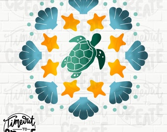 Sea Turtle SVG, Sea Turtle PNG, Sea Turtle Mandala