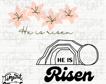 He is Risen SVG, Easter SVG, Christian SVG