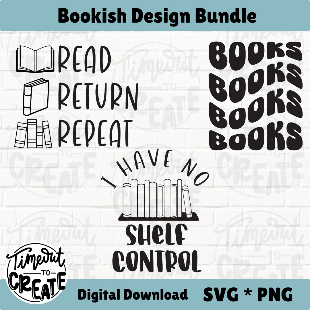 Bookish SVG Bundle - Etsy
