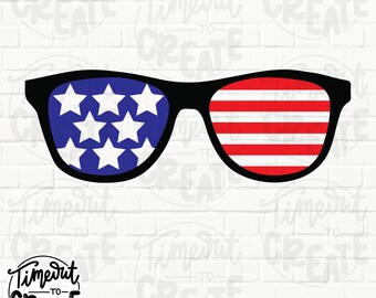 Patriotic Sunglasses SVG PNG