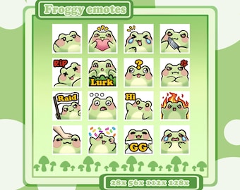 Cute Froggy Emote's Package | Twitch / Discord / YouTube