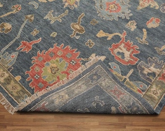 Oshak hand knotted vintage rug 4/22 quality 100% Wool natural dying Area Rug Living Room, Bed Room, Any Room
