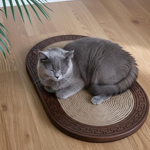 Luxury Wooden Scratching Board for Cats, Furniture Saver Scratch Post, Wall & Floor Scratcher image 7