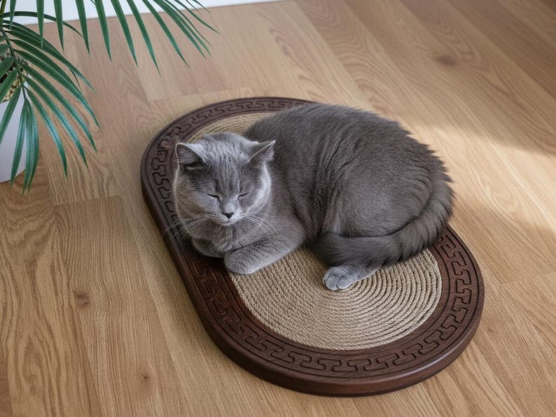 Luxury Wooden Scratching Board for Cats, Furniture Saver Scratch Post, Wall & Floor Scratcher image 7