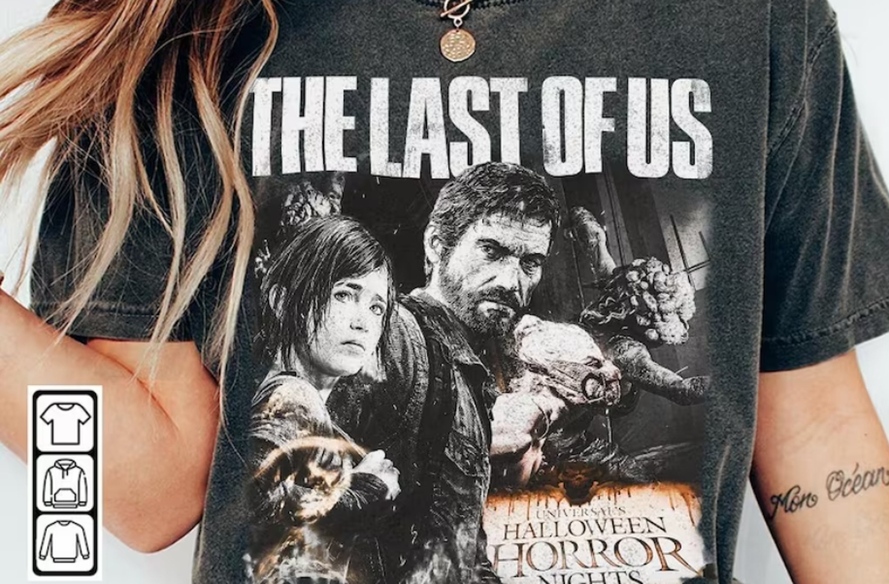 The Last of us Ellie Tattoo Crewneck Sweatshirt by MedNice