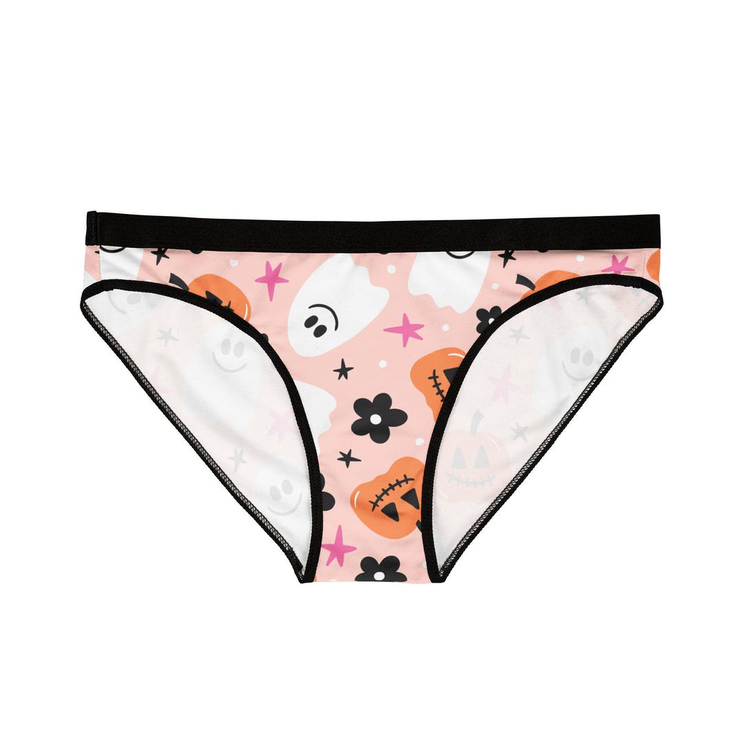 Pink Ghost Panties Cute Halloween Pumpkin Women s Underwear AOP pink-ghost-panties-cute-halloween-pumpkin-women-s-underwear-aop