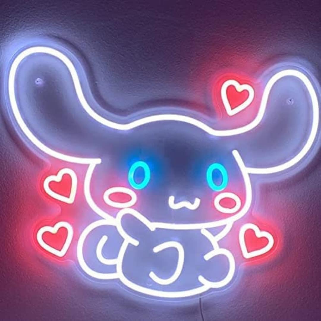 Cinnamoroll Anime Neon Sign, Cinnamoroll Led Neon Sign Light for Kids