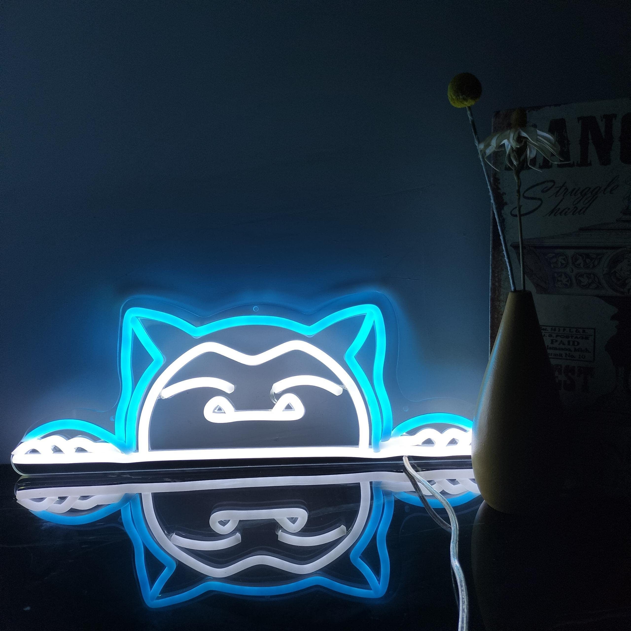 Snorlax Neon Sign Kawaii Anime Snorlax Led Neon Sign Light - Etsy Canada