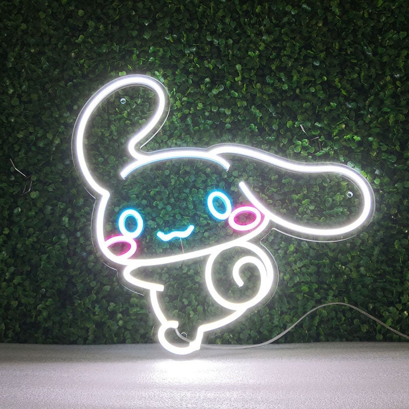 Cinnamoroll Neon Sign, Cinnamoroll Led Anime Neon Sign Light for Kids
