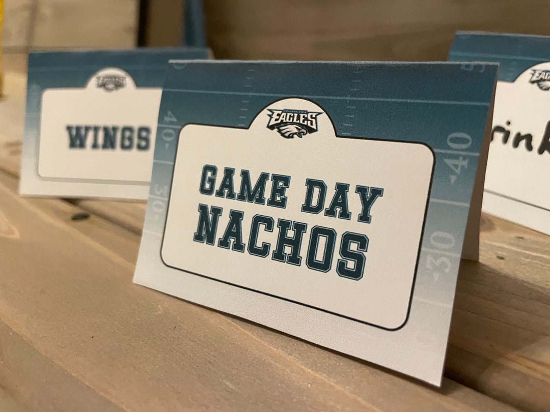 Philadelphia Eagles Birthday Party Printable Food Tent Snack - Etsy