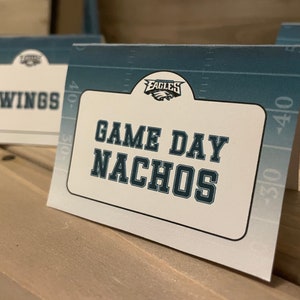 Philadelphia Eagles Birthday Party Printable Food Tent Snack - Etsy