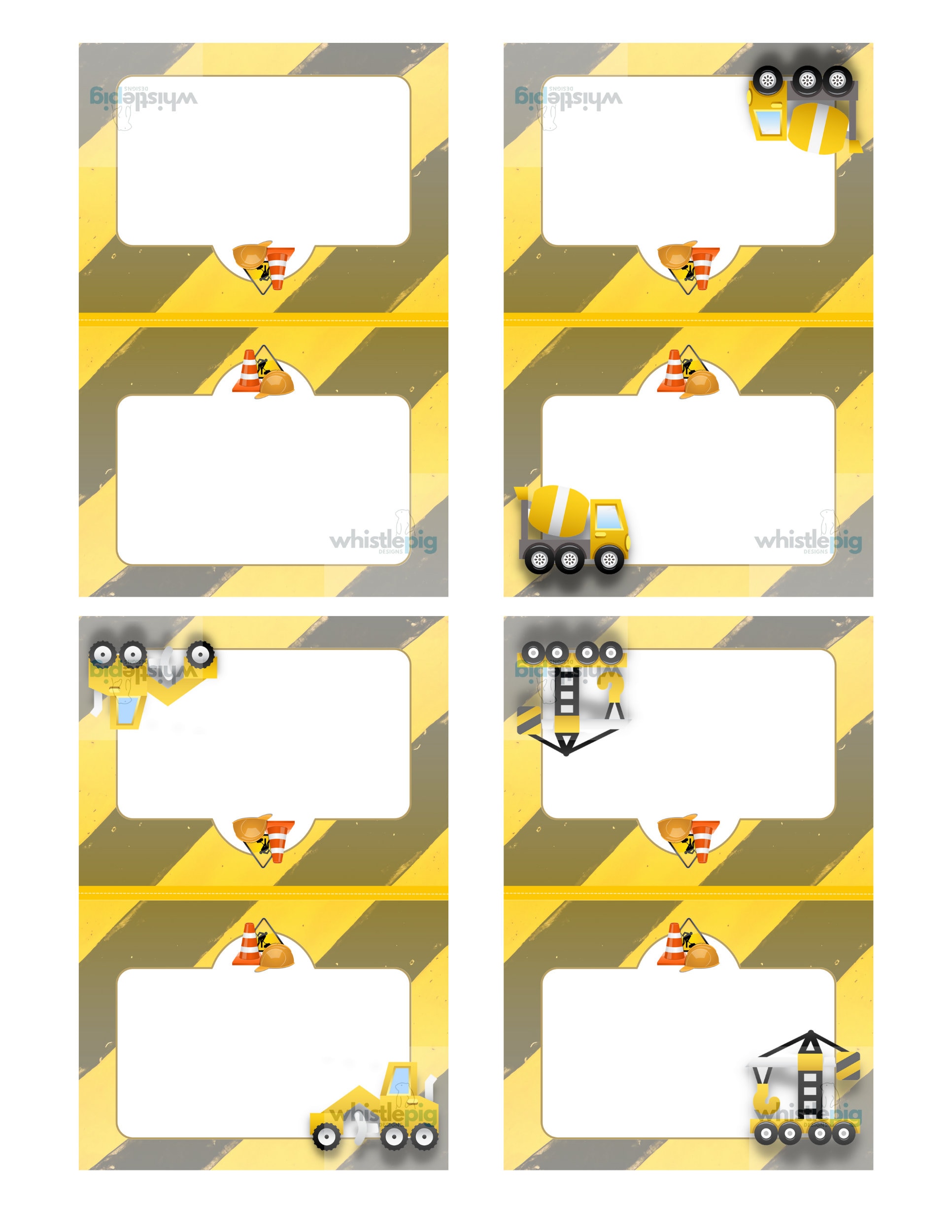 Construction Party Printable Food Tent Snack Labels for - Etsy