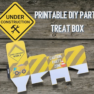 Construction Party Printable DIY Party Favor Treat Boxes for ...