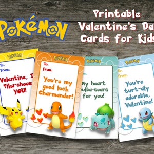 Colorboxcrate Pokemon Valentines Day Cards for Kids School Classroom  Exchange Valentine I Choose You 10 Pack HASSLE FREE Pre Assembled Gift 