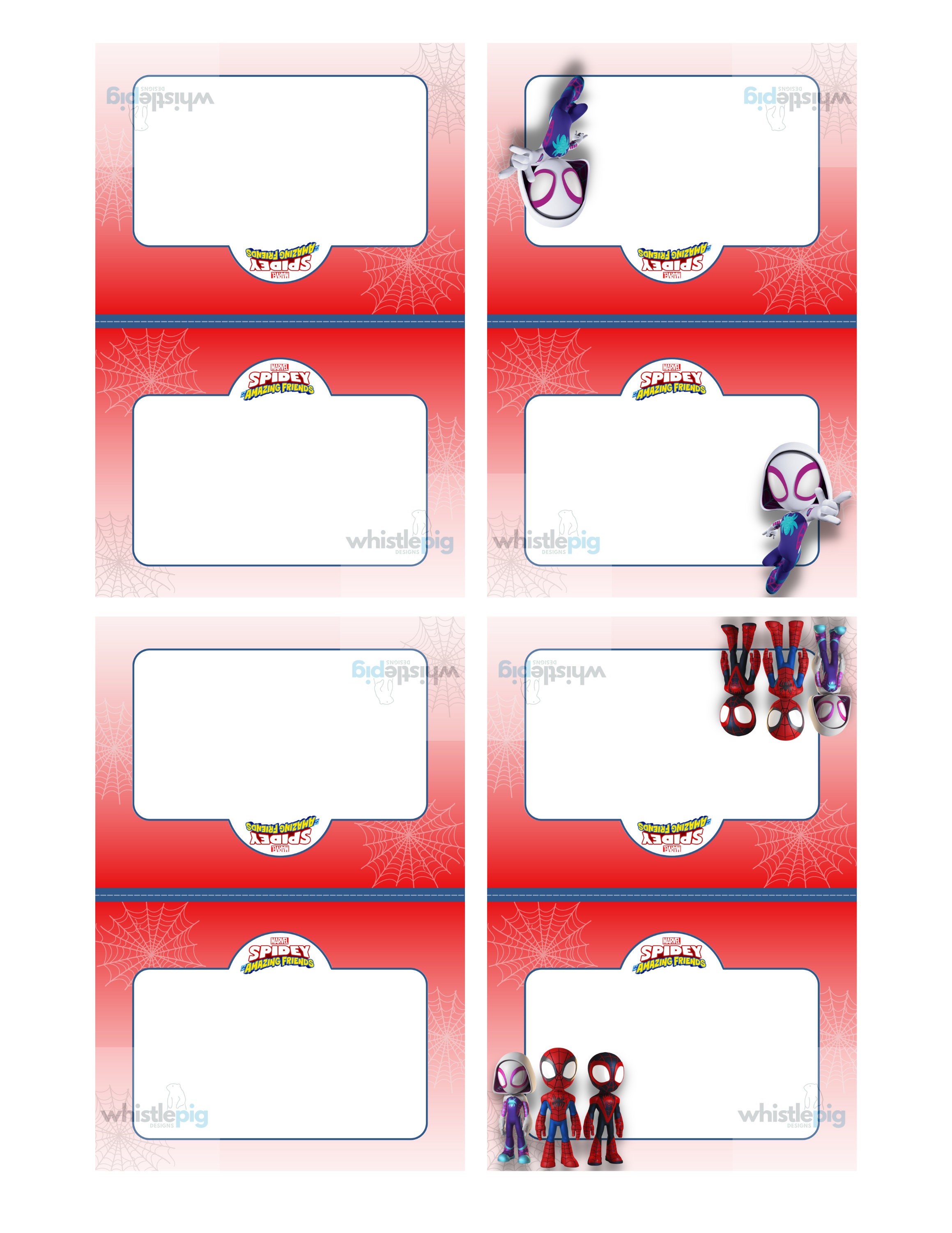 Spidey and His Amazing Friends Printable Food Tent Snack Labels for ...