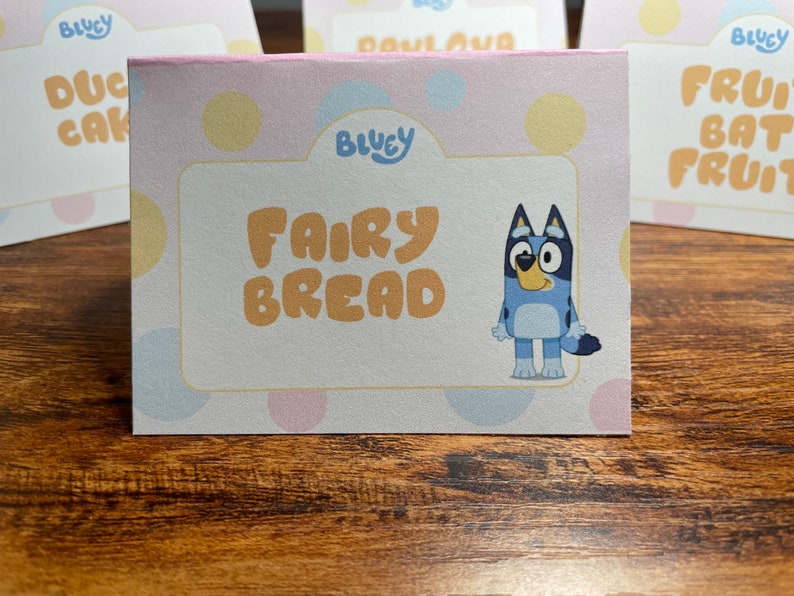 Editable Bluey Food Tent Snack Labels for Pink Bluey Birthday - Etsy ...