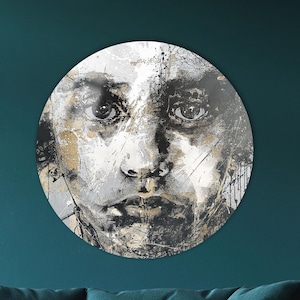 Man Face Abstract Portrait Canvas: Personalized Modern Wall Art