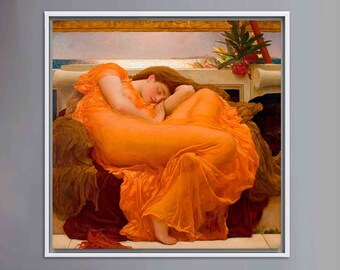 Frederic Leighton, Personalized Gifts, Wall Art, Flaming June, Bridesmaid Gifts, Gift for Her, Sleeping Woman, Wall Hangings, Stained Glass,