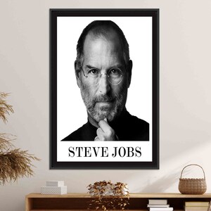 Steve Jobs Portrait: Tempered Glass Wall Art, Office Decor