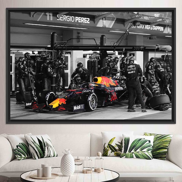 Red Bull Poster, Formula Racing, Modern Art, Gift For Him, Christmas Gifts, Trendy Wall Art, Formula 1 Canvas, Boy Room Decor