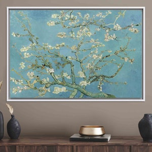 Botanical Canvas, The Blossoming Almond Tree Artwork, Reproduction Painted Glass, Reproduction Wall Decoration, Van Gogh Wall Art, Canvas,