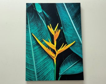 Tropical Flower Canvas Art: Framed Wall Hanging