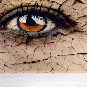 Eye 3D Wall Art: Peel and Stick Wallpaper Mural
