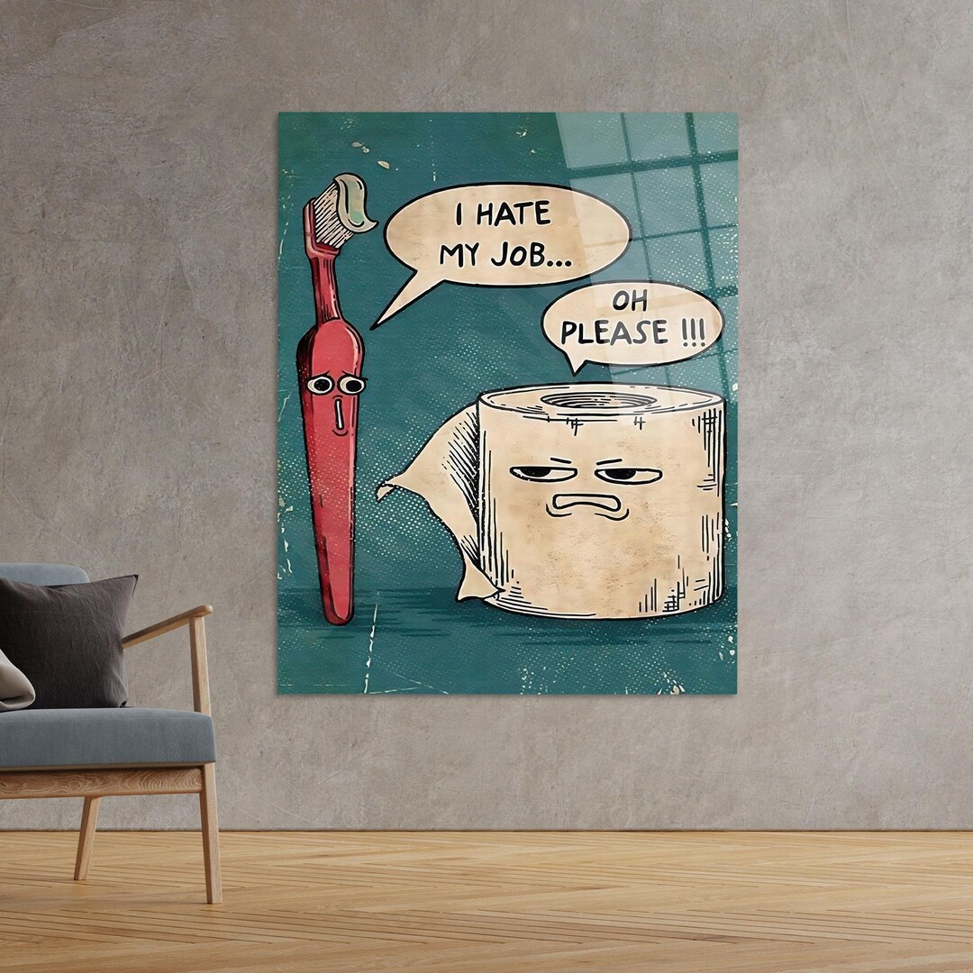 Funny Bathroom Art: Sarcastic Toilet Paper Comic Poster - Etsy
