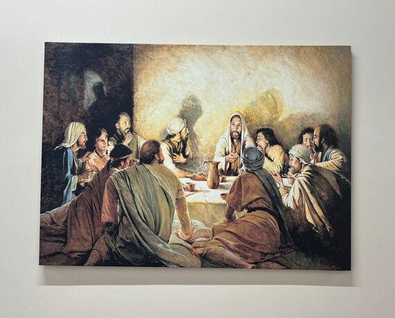 Jesus Christ Last Supper Canvas Art - Religious Home Decor