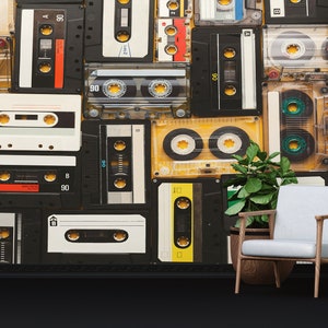 Bright Wall Paper, Decor For Wall, Peel And Stick Wallpaper, 3D Wallpaper Gift, Wall Painting, Vintage Wall Print, Music Modern Wallpaper,