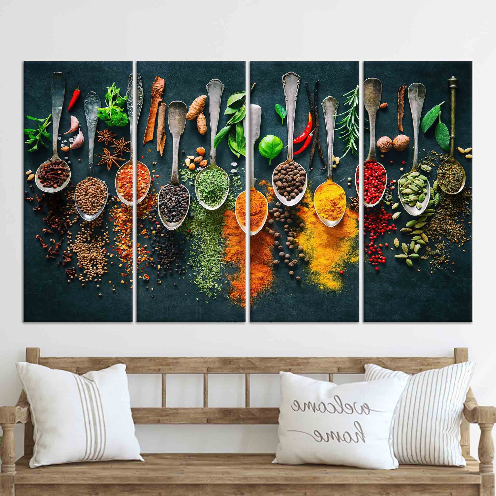 canvas geeks cooking kitchen café - wrapped canvas... Spices Kitchen Canvas Art: Personalized Kitchen Decor - Etsy