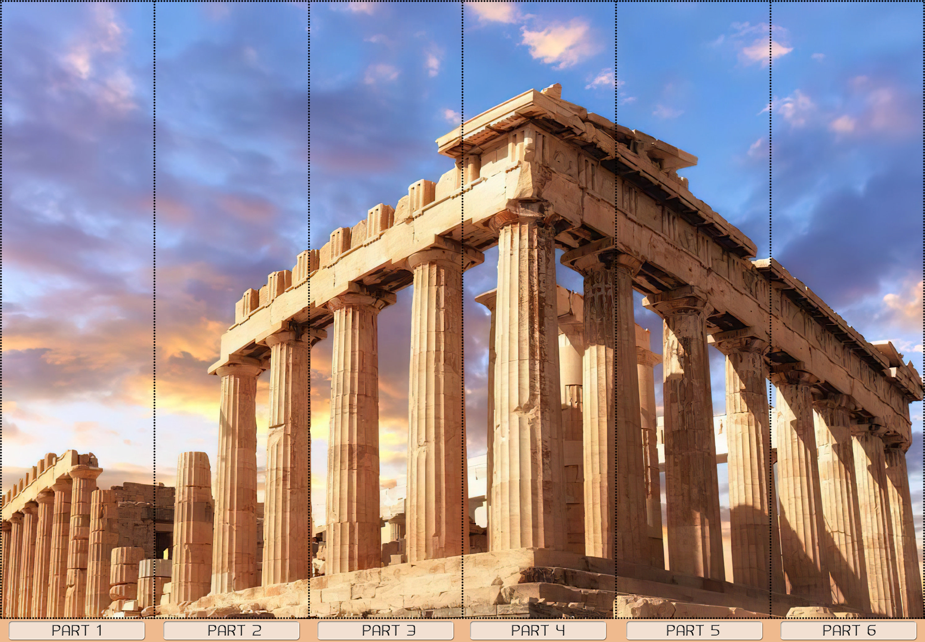Acropolis of Athens Wallpaper Mural: 3D Landscape, Peel and Stick - Etsy