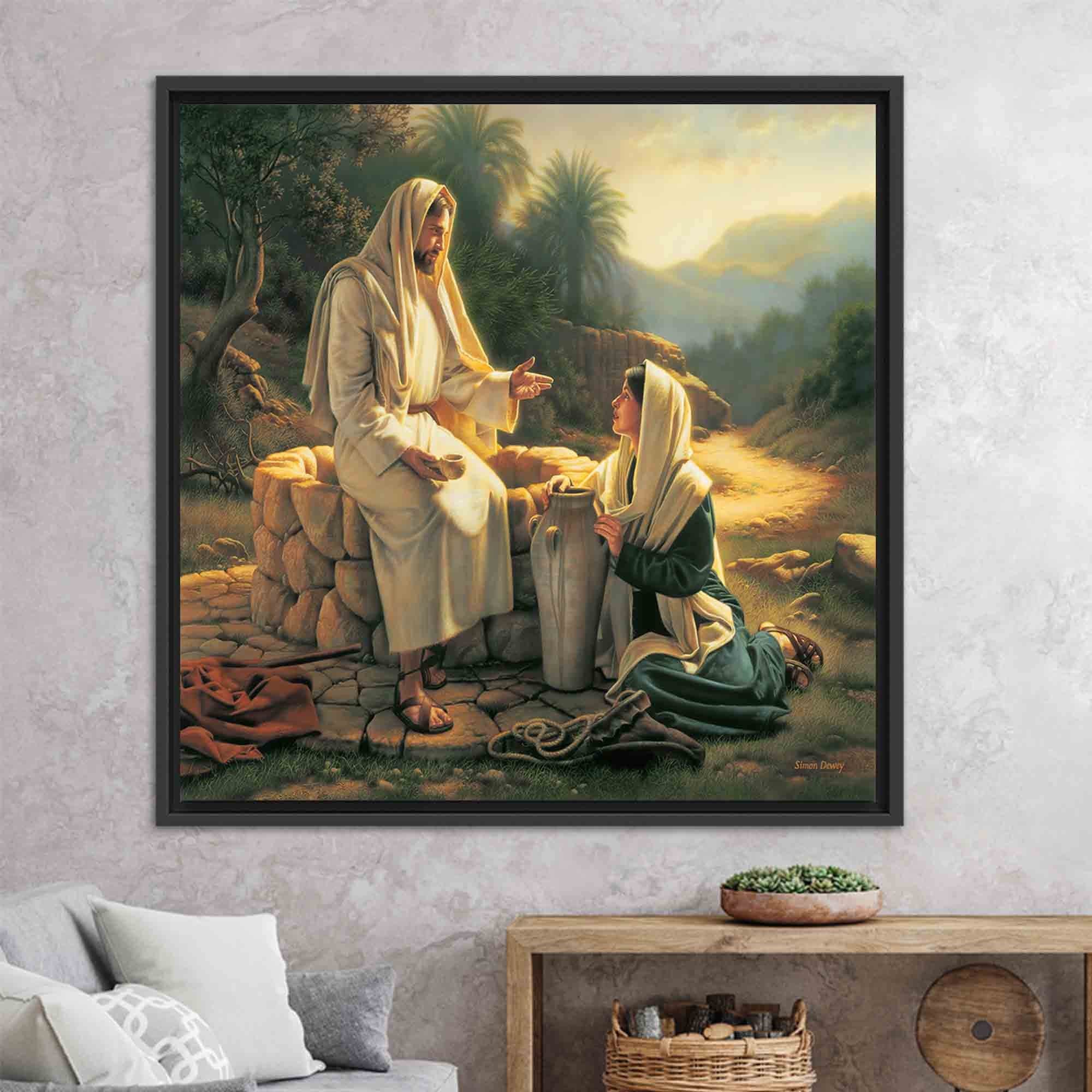 Jesus Wall Art Modern Art Jesus Christ Canvas Decor Framed - Etsy