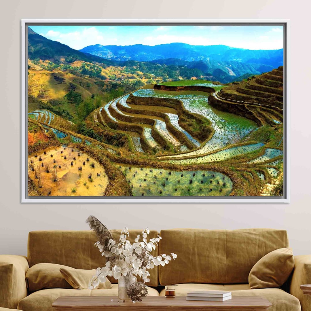 Banaue Rice Terraces Philippines Wall Art, Valentines Day Gift for Him