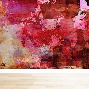 Accent Wall, Wallpaper Art, 3D Papercraft, Gift For Him, Wall Painting, Pink Wall Poster, Modern Wallpaper, Modern Wallpaper, 3D Wall Decor,