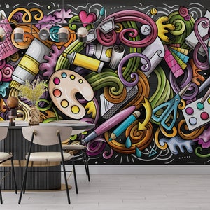 Custom Wall Paper Art, Wallpaper By The Yard, Gift For Him, 3D Wall Poster, Paint Mural, Modern Wall Poster, 3D Colorful Modern Wallpaper,