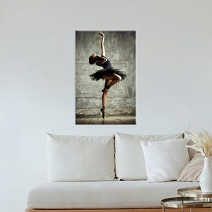 Ballerina Wall Decor, Woman Canvas Gift, Mural Art, Girl Room Glass Art Wall Decor, Modern Poster, Boho Wall Decor, Glass Wall Decor,