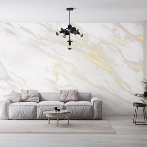 Abziehbilder, Wandbild, Marmor Tapete, Einweihungsparty Geschenk, Wandbild, Gold Tapete, 3D moderne Tapete, Marmor Plakat,