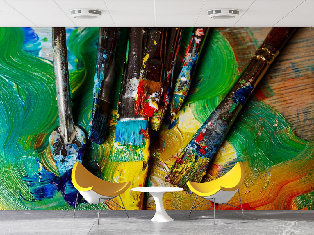 Accent Wall, Contact Paper, Wallpaper Patent, Handmade Gift, Colorful