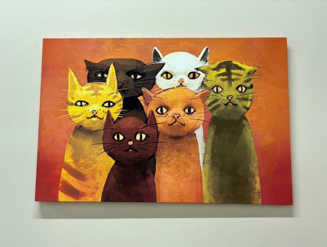 personalized-gifts-wall-art-animal-canvas-cat-wall-decor-cat-lover